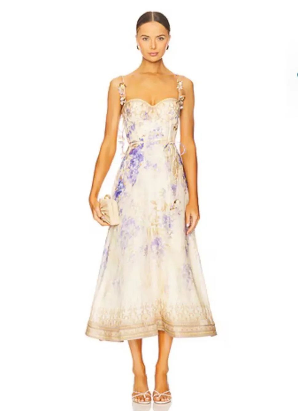 Zimmermann Dawning Picnic Dress in Lilac Floral 0